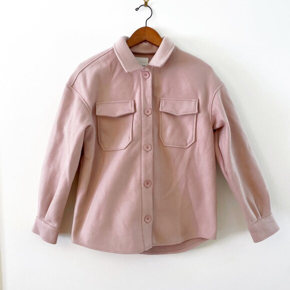 Anthropologie AVEC LES FILLES Blush Melange Shacket, Size Small - Picture 2 of 6